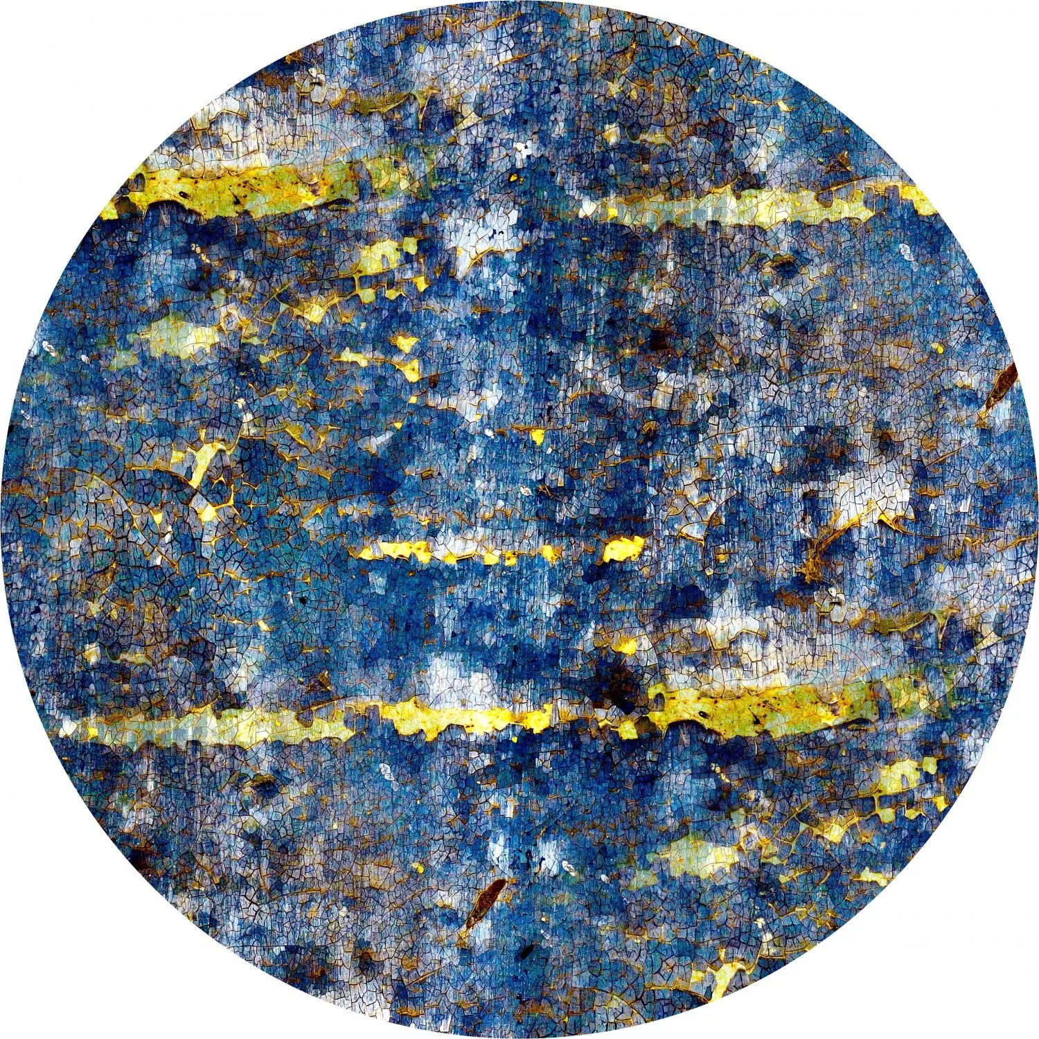 Tapis rond - Estella (bleu)