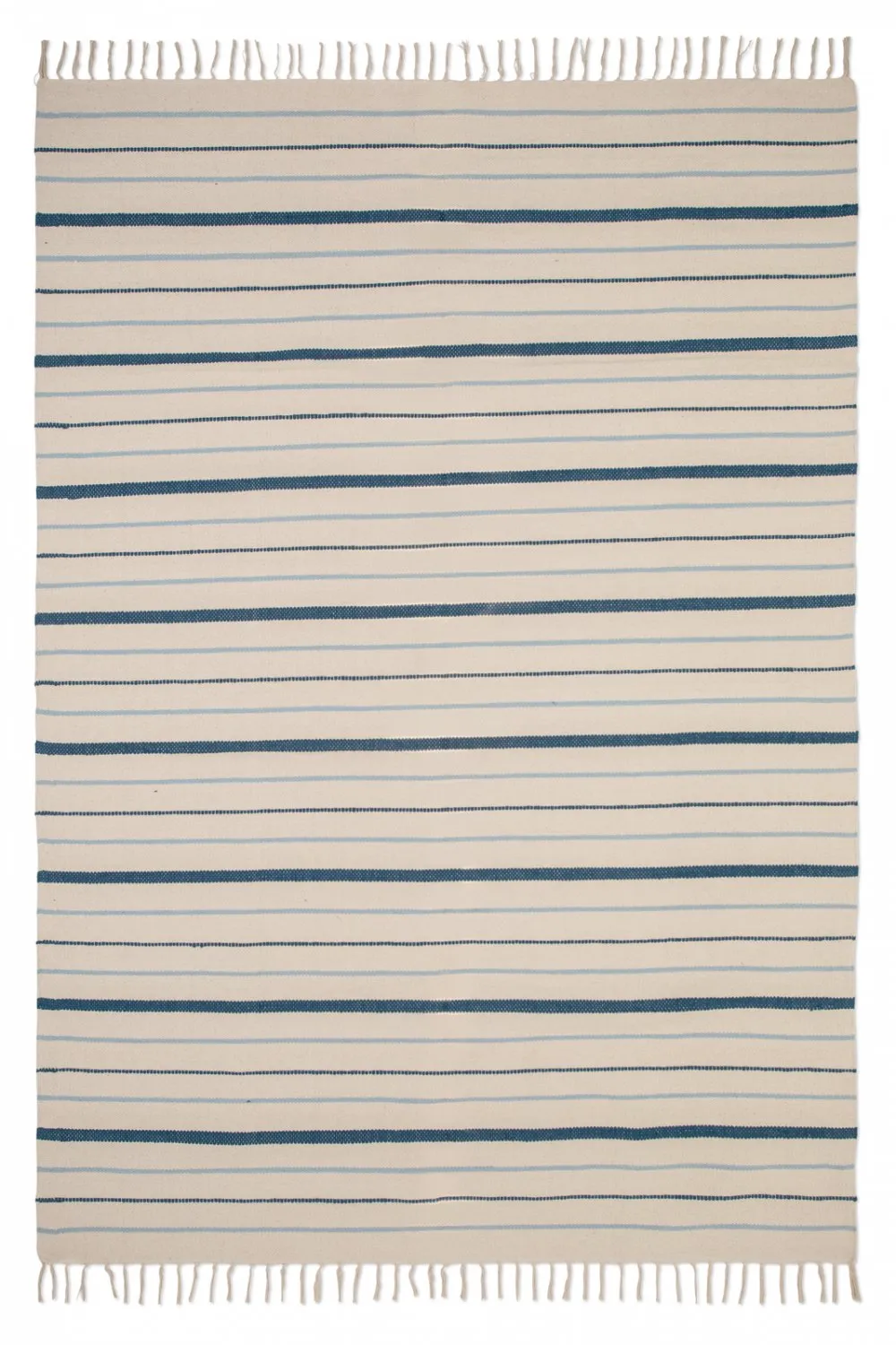 Tapis en coton - Boda (blanc/bleu)