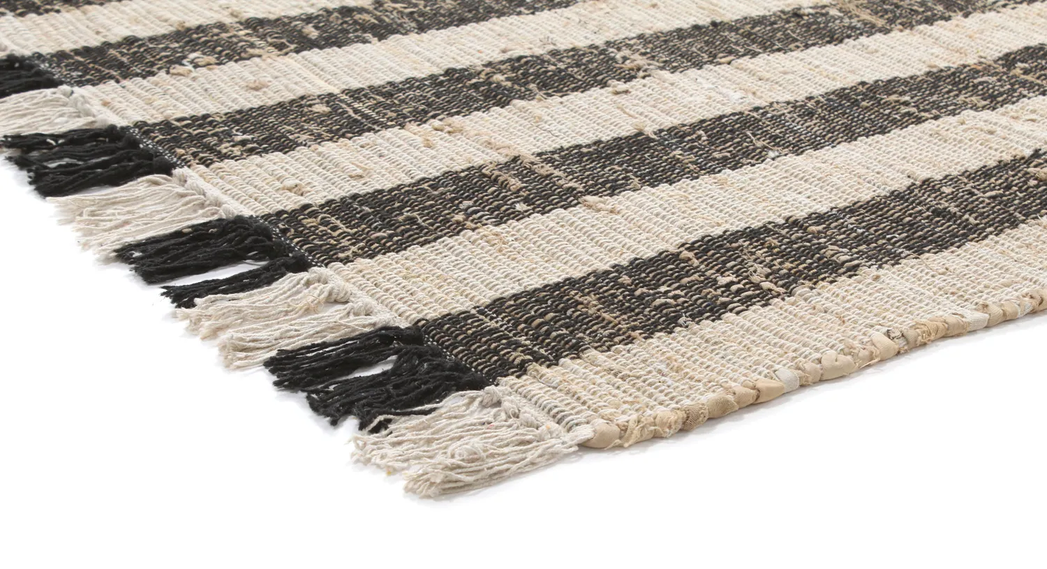Tapis en coton - Hedda (noir)
