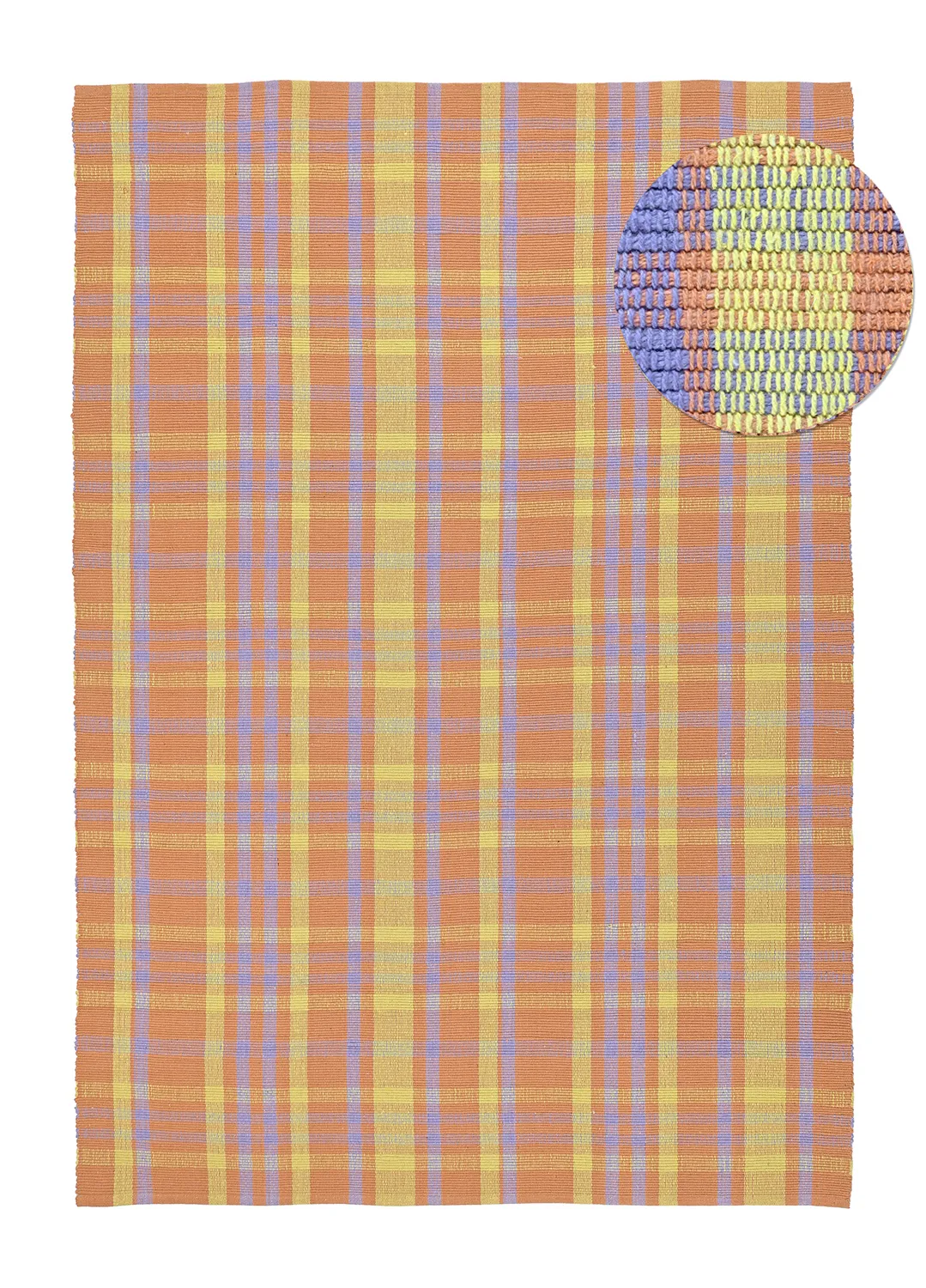 Tapis Coton - Husvik (corail/multicolore)