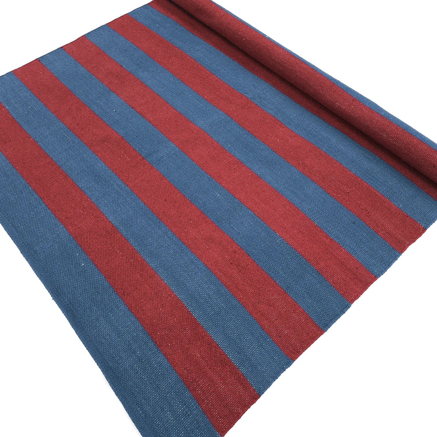 Tapis Coton - Nilo (rouge/bleu)