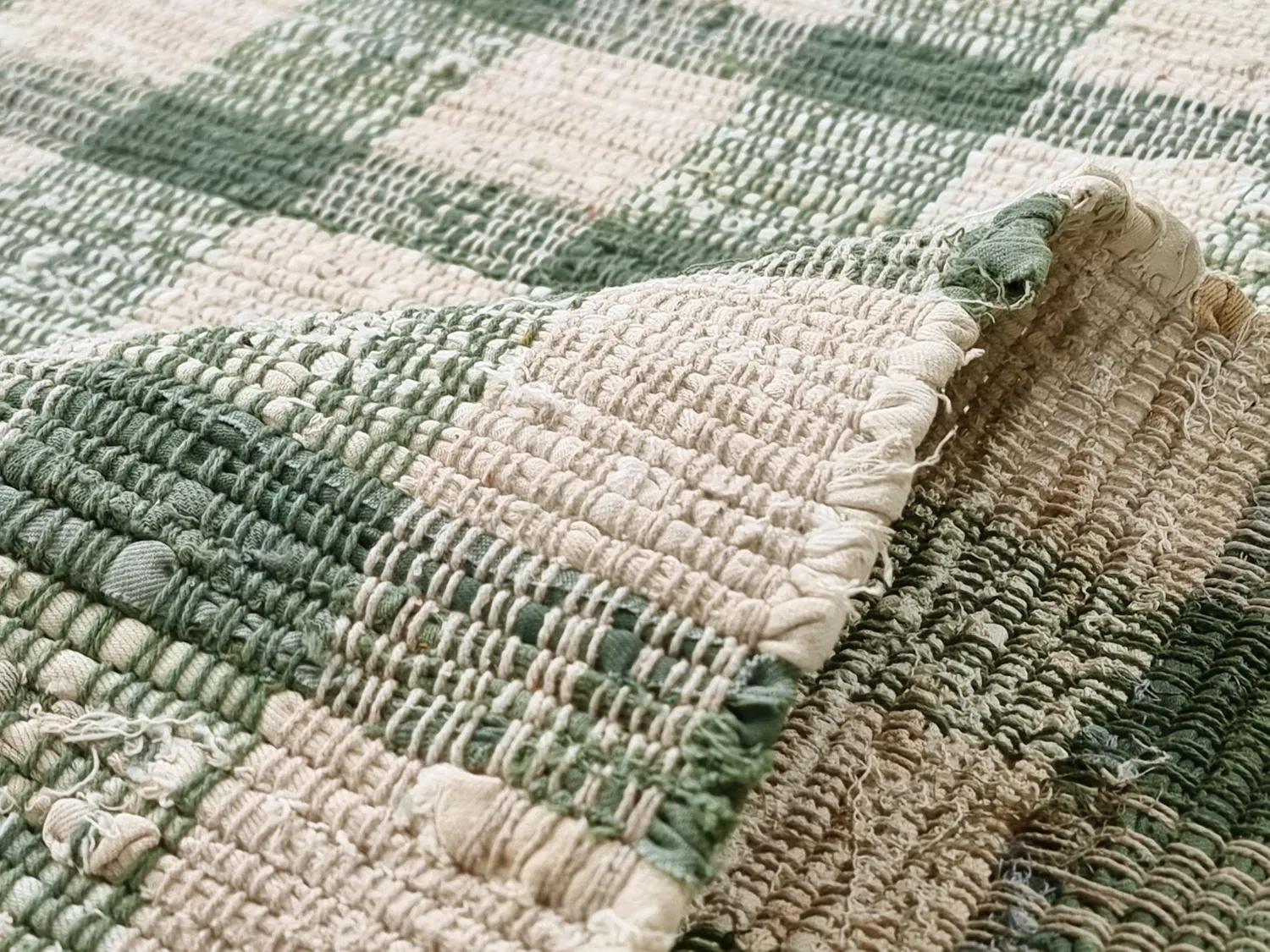 Tapis en coton - Noomi (vert)