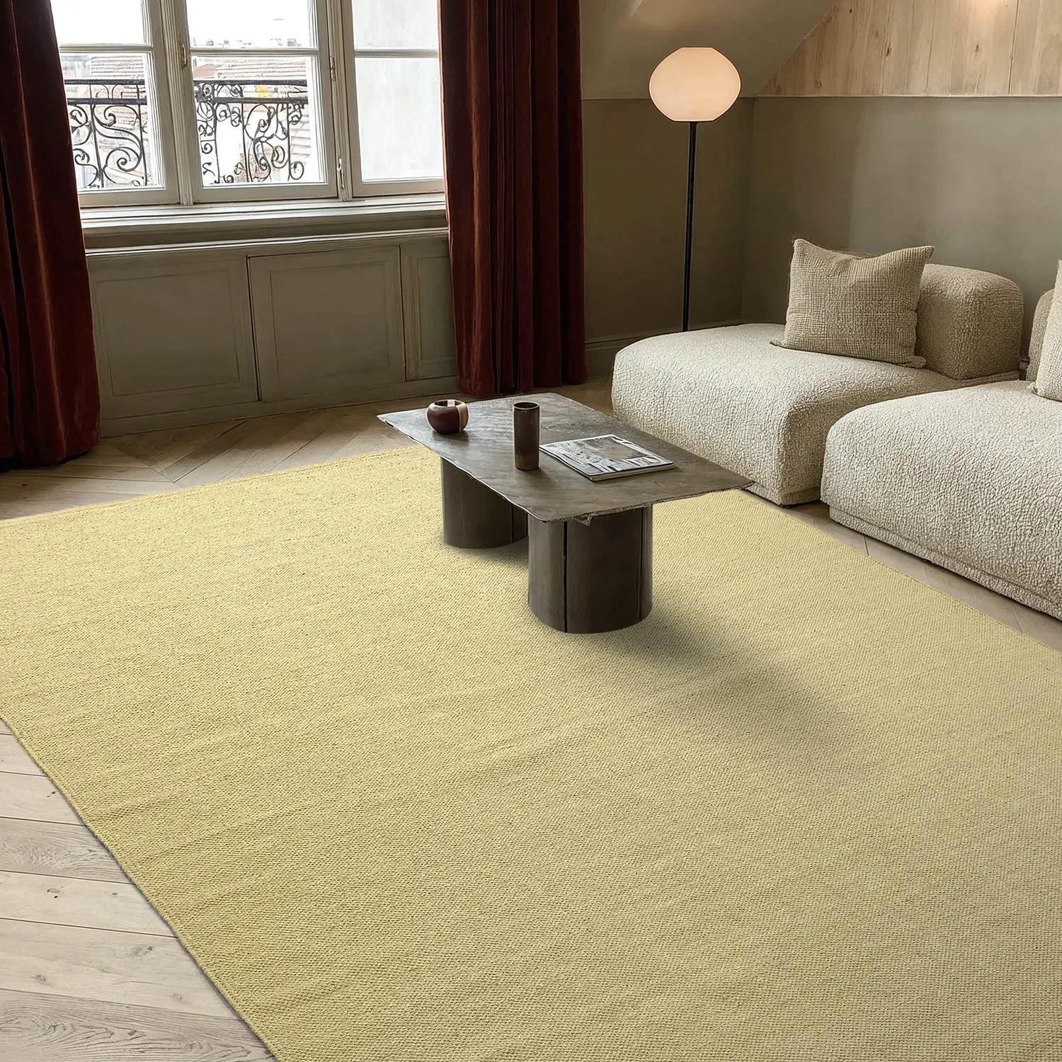 Tapis Coton - Rigolet (jaune)