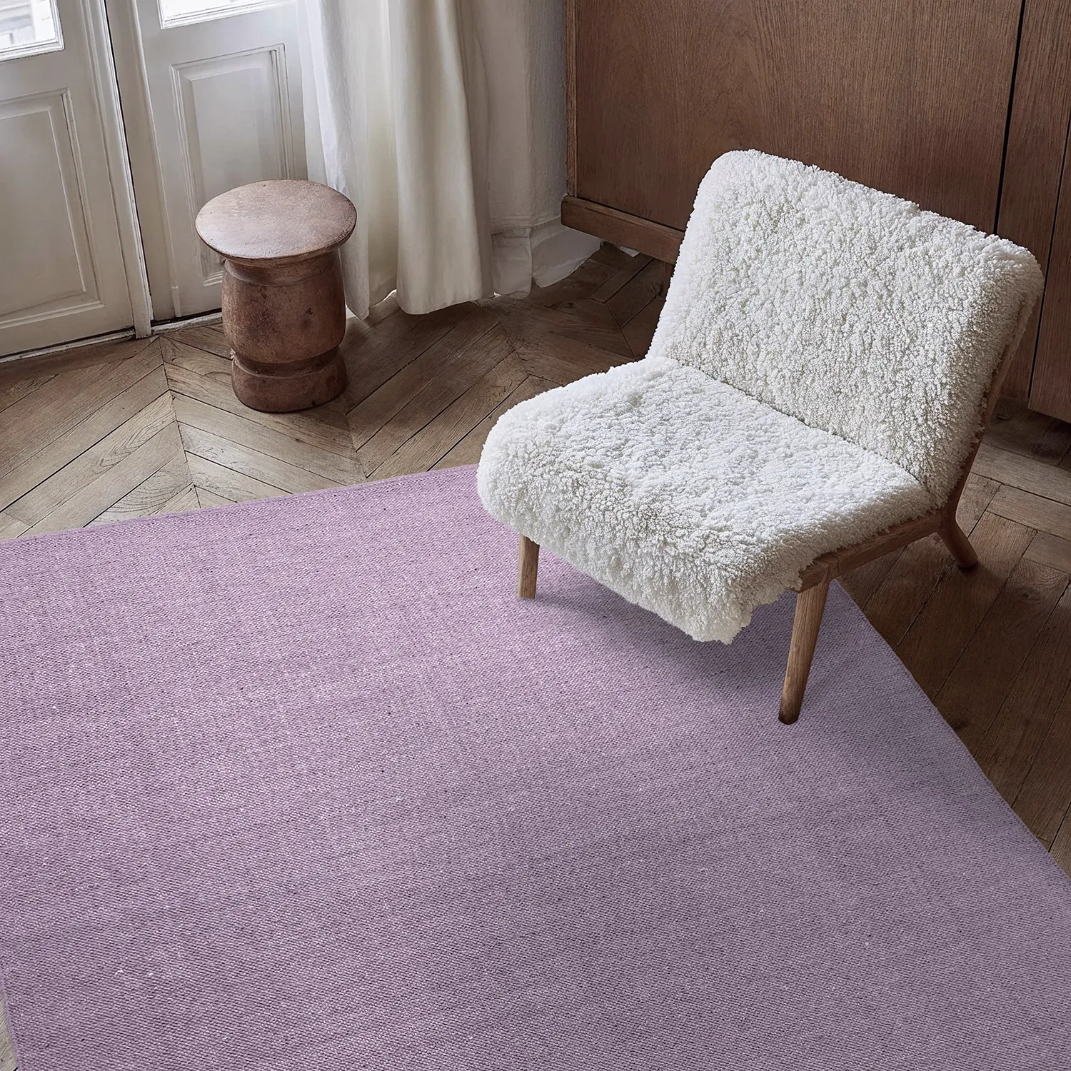 Tapis Coton - Rigolet (violet clair)