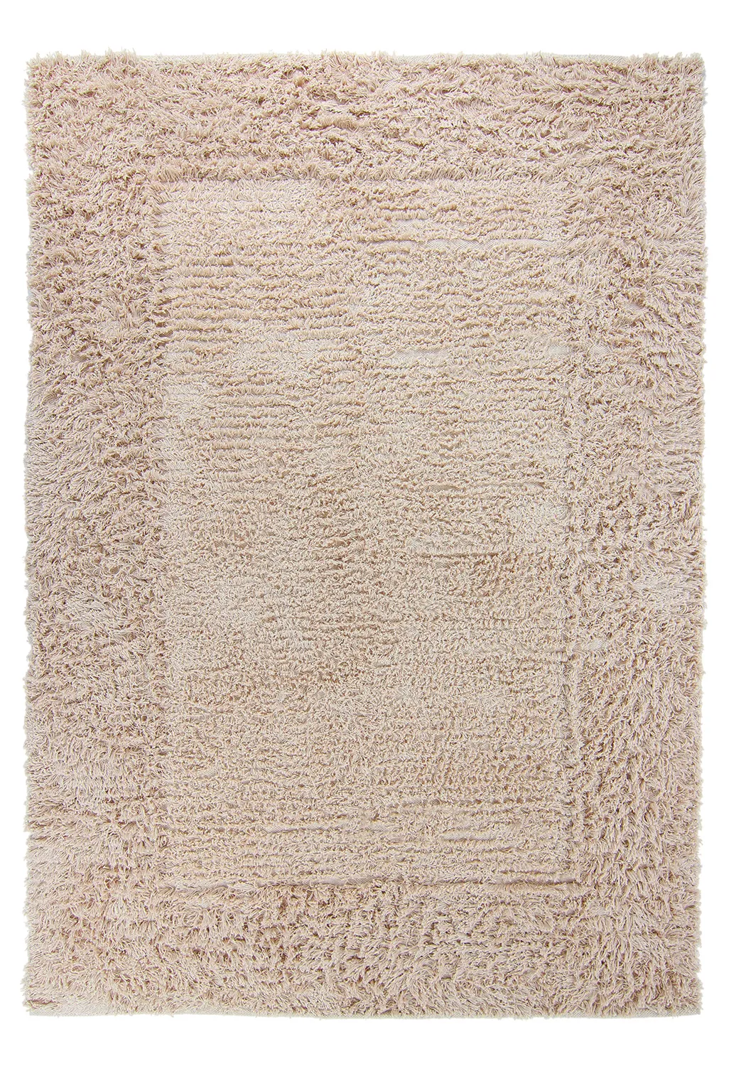 Tapis à poils longs - Aline Natural Cotton Shaggy (beige)