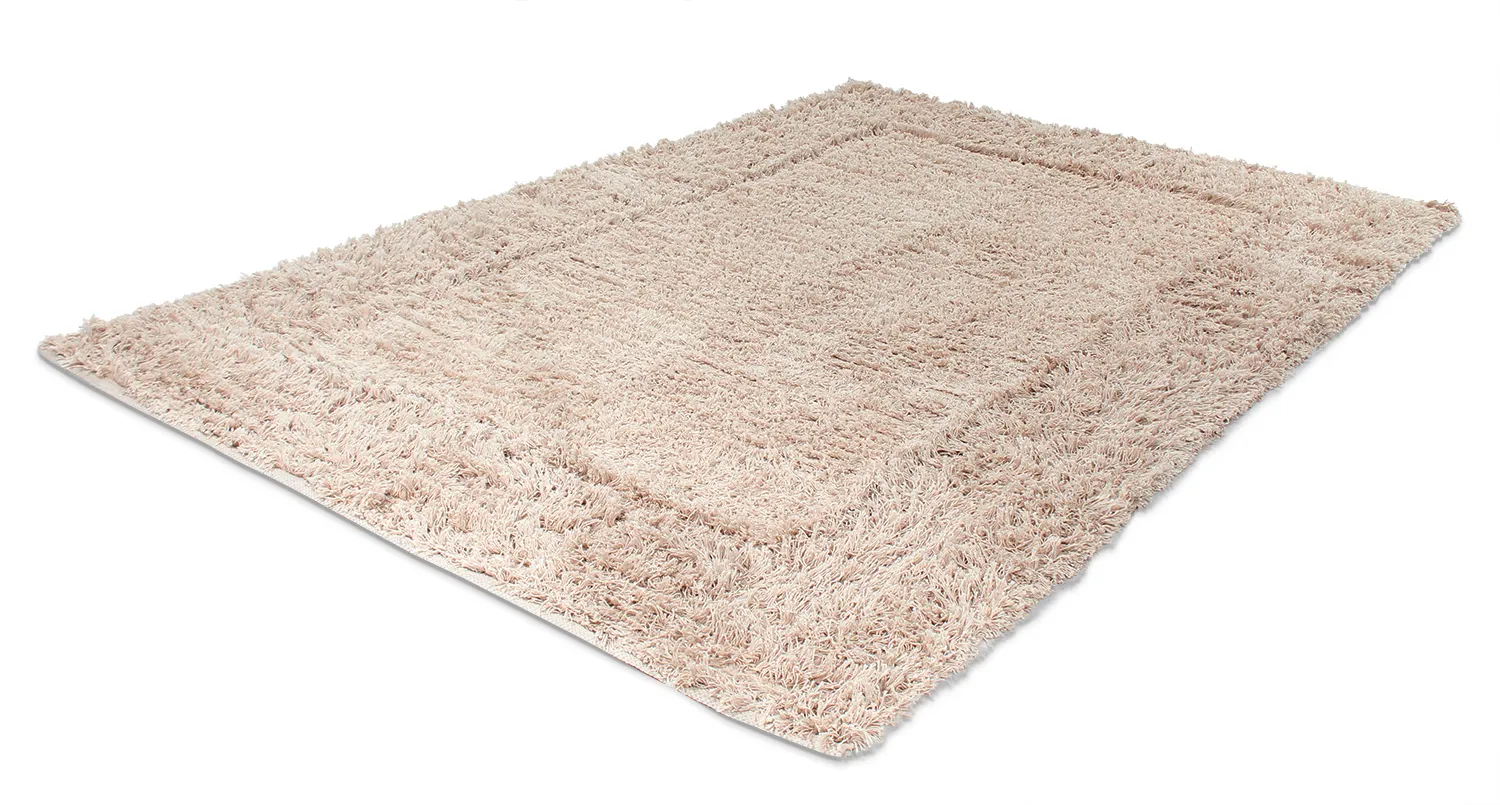 Tapis à poils longs - Aline Natural Cotton Shaggy (beige)