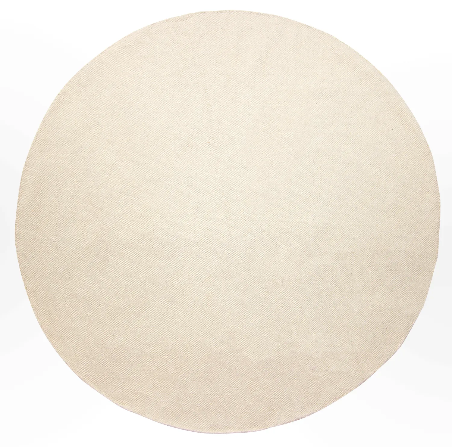 Tapis rond en coton - Billie (blanc)