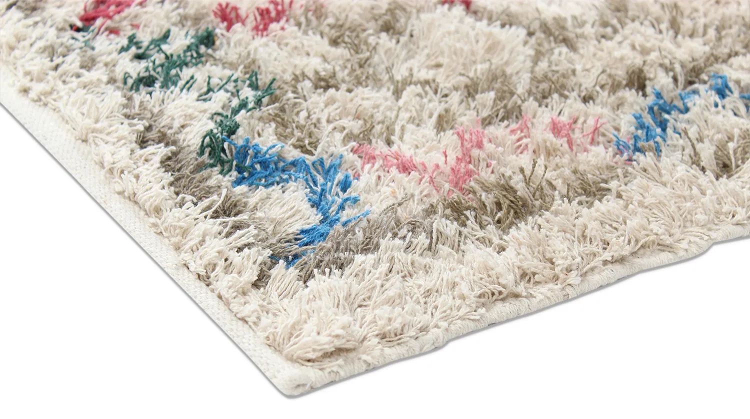 Tapis à poils longs - Calder Natural Cotton Shaggy (multi)