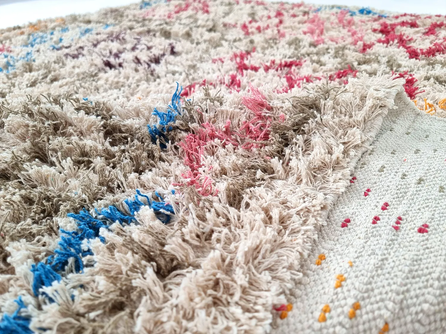 Tapis à poils longs - Calder Natural Cotton Shaggy (multi)