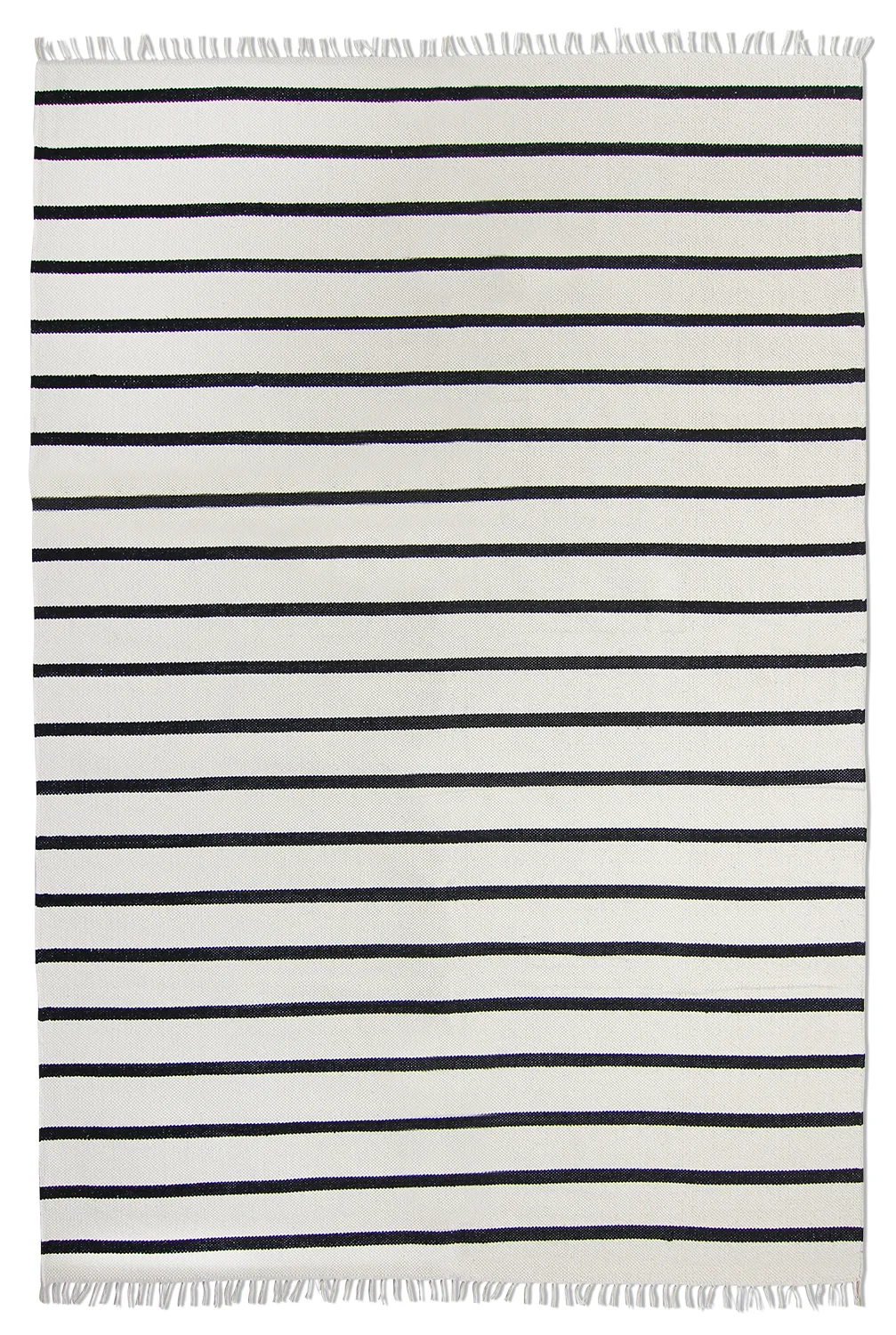 Tapis en coton - Helle (blanc cassé/noir)
