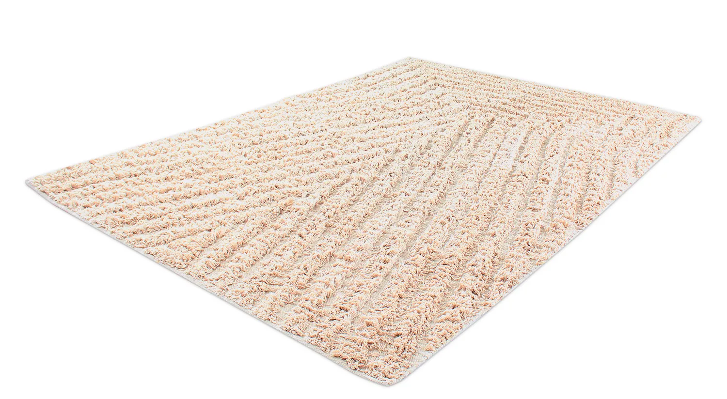 Tapis à poils longs - Indra Natural Cotton Shaggy (beige)