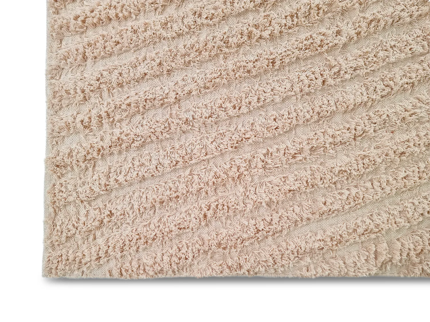 Tapis à poils longs - Indra Natural Cotton Shaggy (beige)