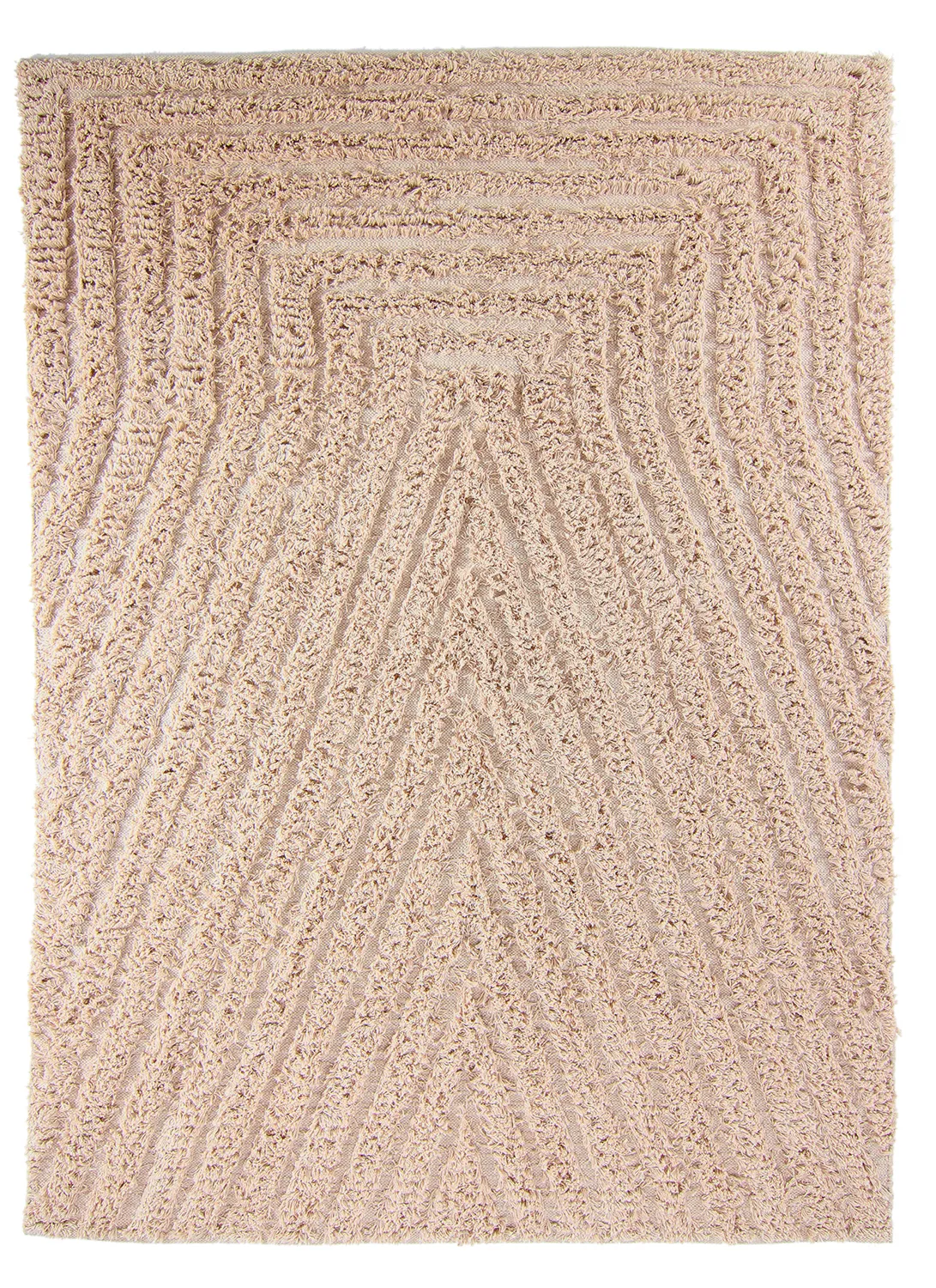 Tapis à poils longs - Indra Natural Cotton Shaggy (beige)