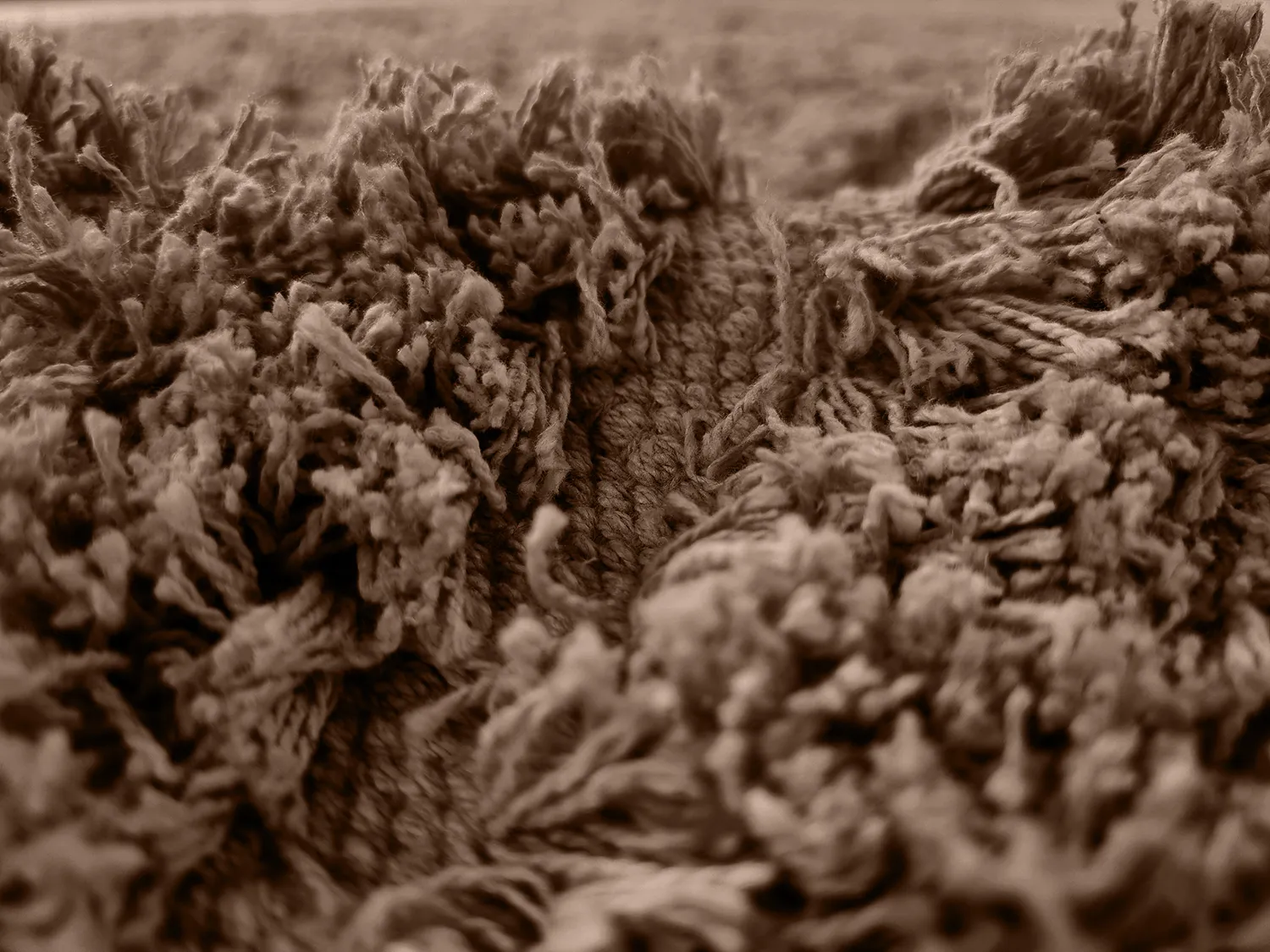 Tapis à poils longs - Kendra Natural Cotton Shaggy (marron)