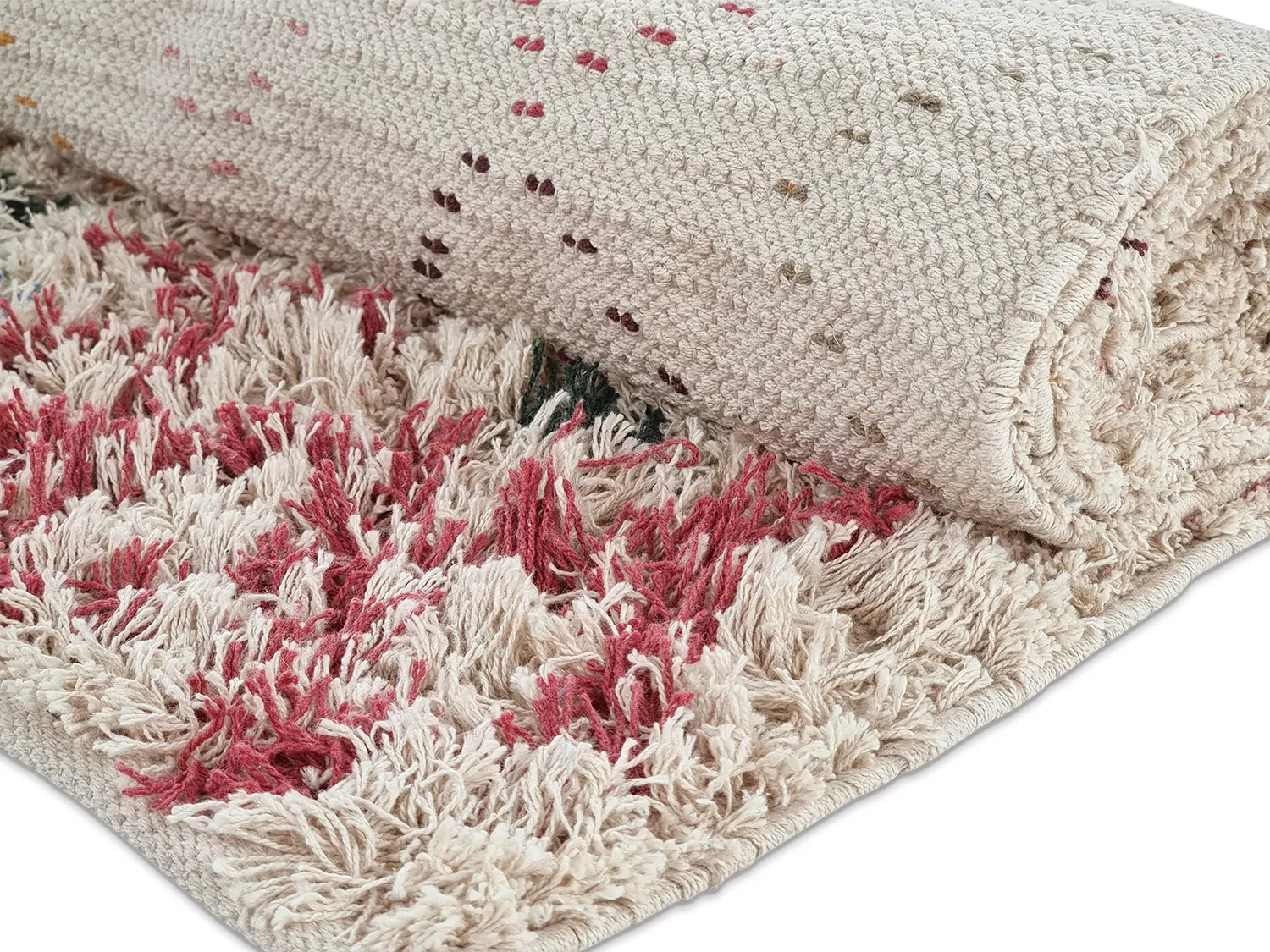Tapis à poils longs - Maloney Natural Cotton Shaggy (multi)