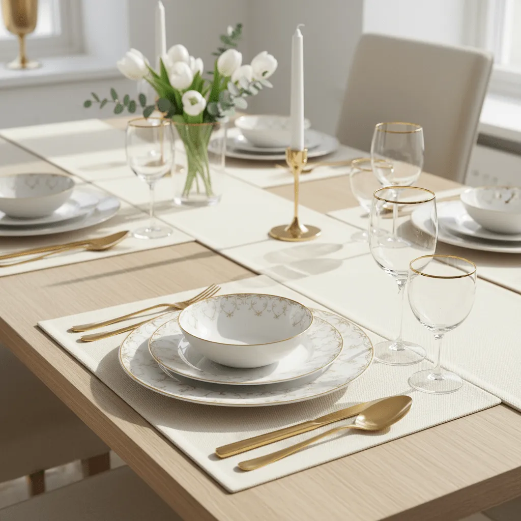 Chemins de table - Niva (beige)
