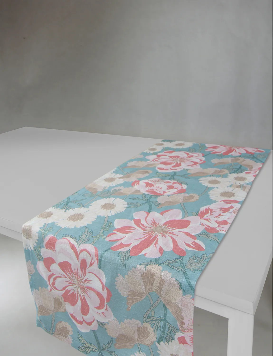 Chemin de table - Chemin Serena (turquoise/rose)