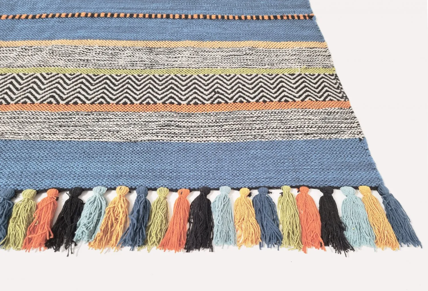Tapis en coton - Bouira (bleu/multicolore)
