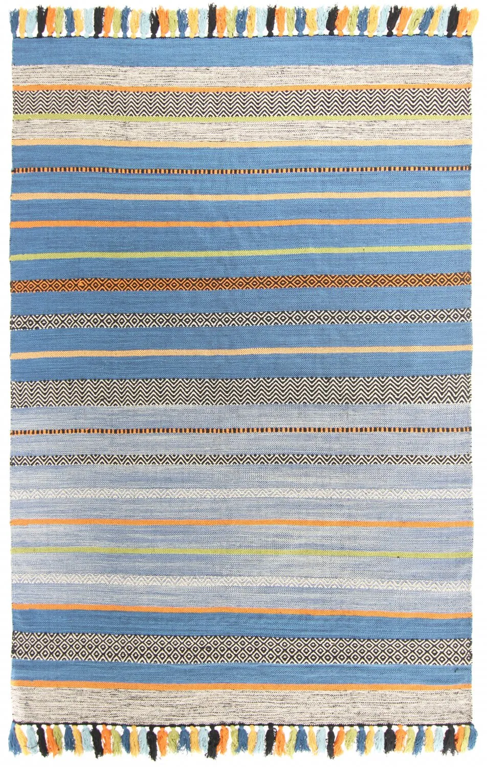 Tapis en coton - Bouira (bleu/multicolore)