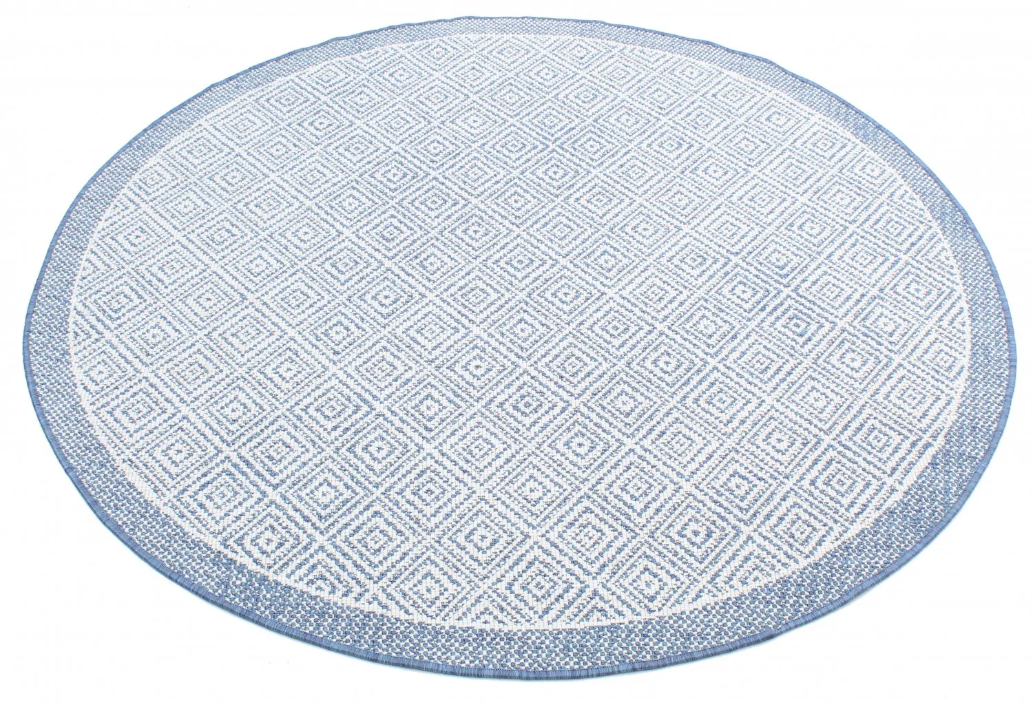 Tapis rond - Monsaraz (bleu)