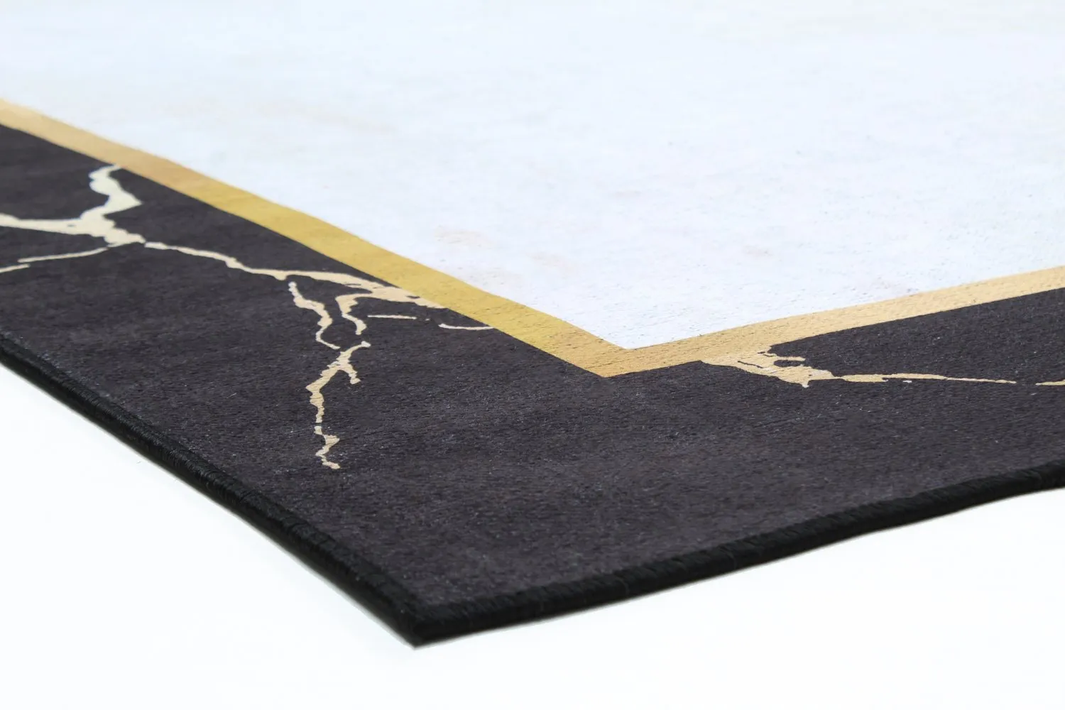 Tapis Wilton - Cerasia (noir/blanc/doré)