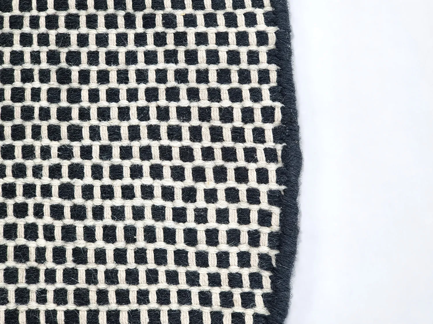 Tapis rond - Coastal (noir/blanc)