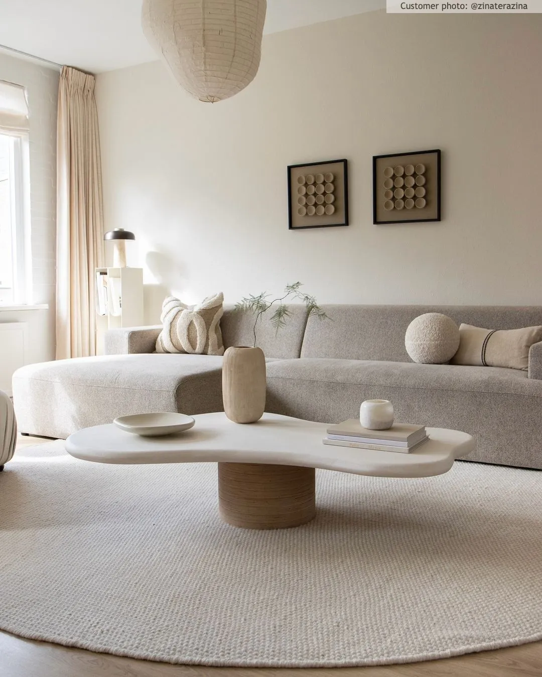 Tapis rond - Coastal (crème)