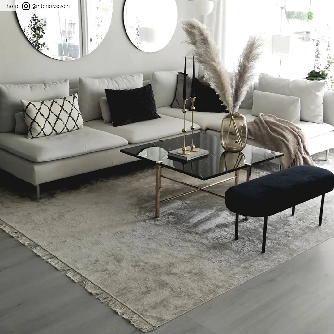 Tapis Wilton - Art Silk (gris clair/beige)