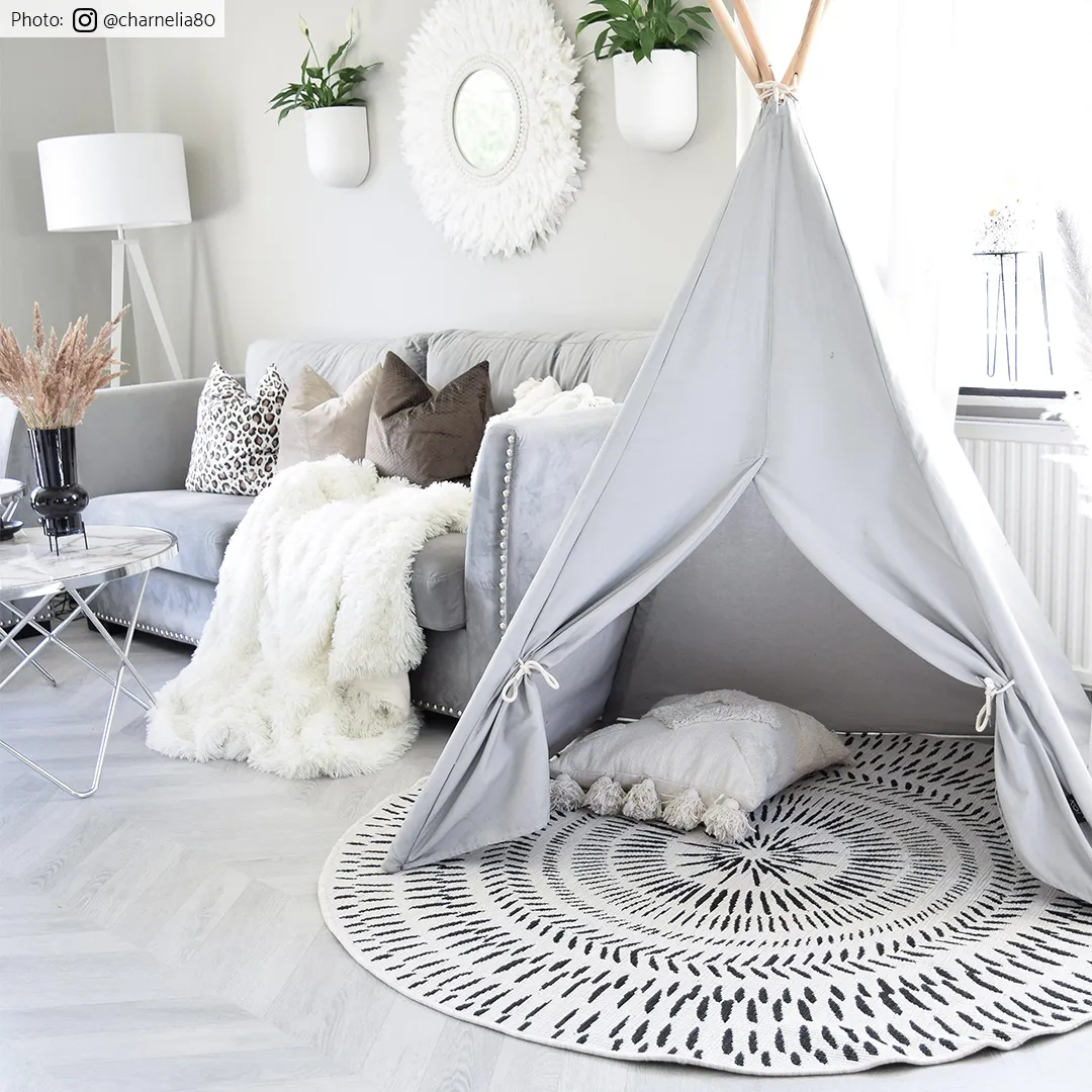 Tapis rond - Brussels Night (gris)