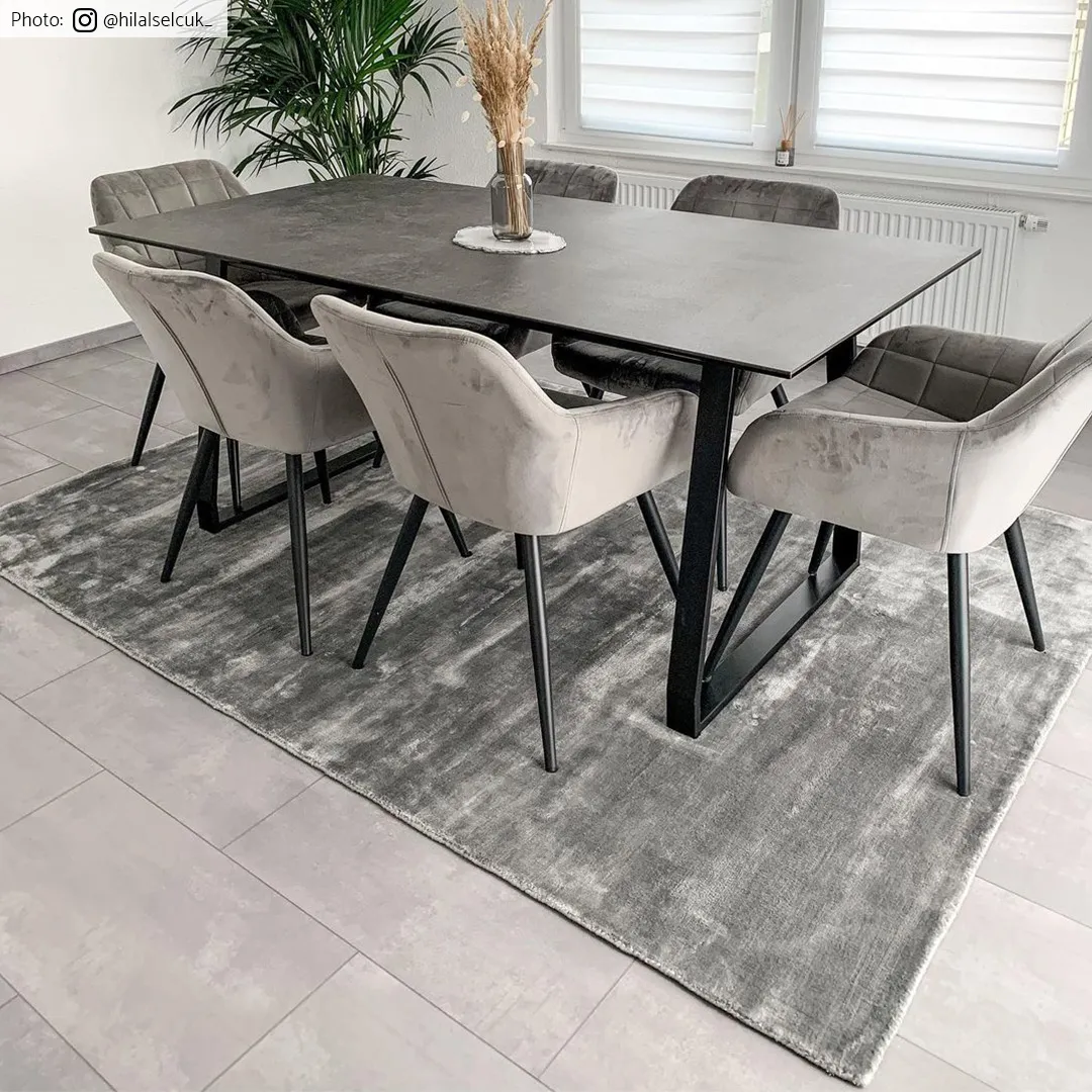 Tapis en viscose - Jodhpur Special Luxury Edition (gris)
