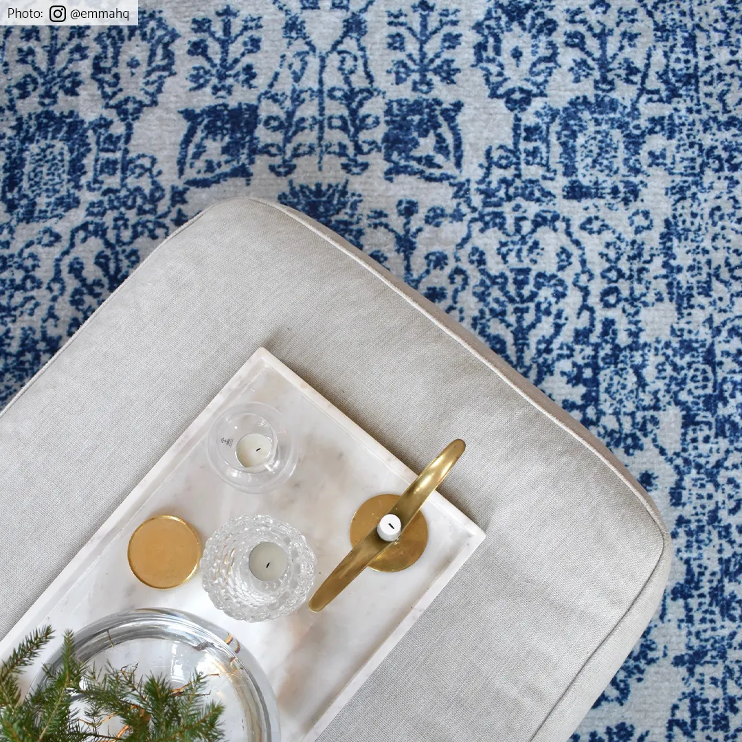 Tapis Wilton - Perouges (bleu)
