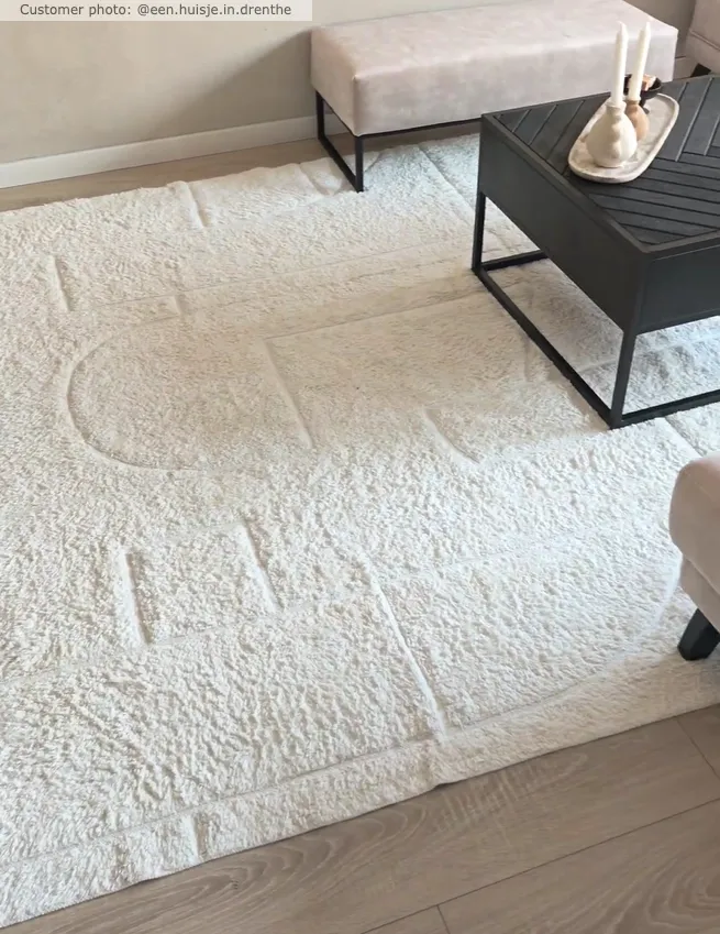 Tapis shaggy - Cremona Natural Cotton Shaggy (blanc cassé)