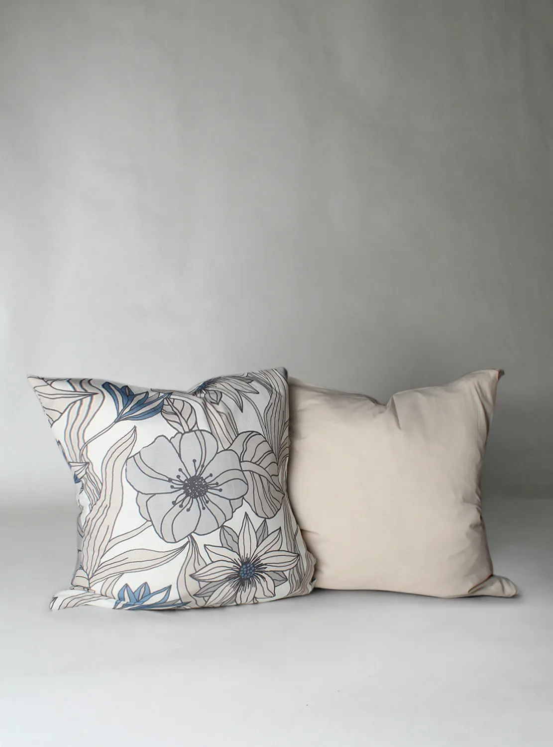 Housse de coussin lot de 2 - Aurelia (bleu)