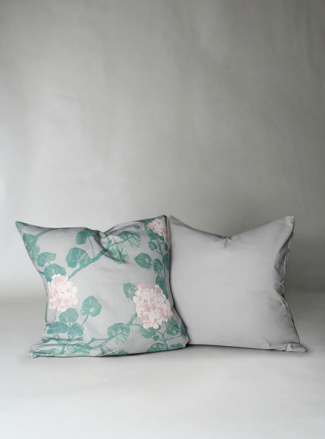 Housse de coussin lot de 2 - Amara (gris/rose)
