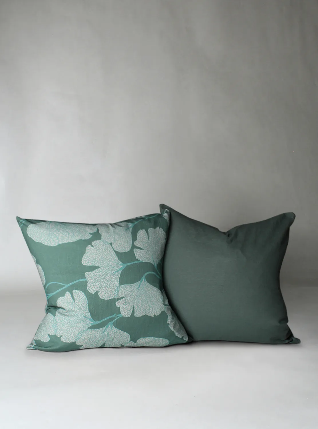 Housse de coussin lot de 2 - Abril (vert foncé)