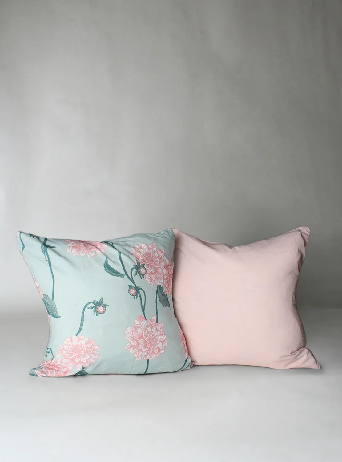 Housse de coussin lot de 2 - Alyssa (vert/rose)