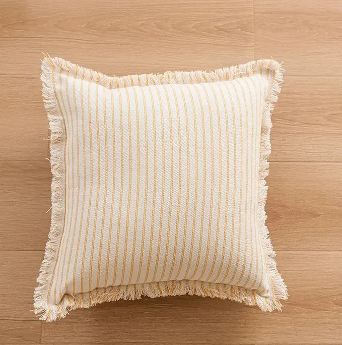 Housse de coussin - Fringed (jaune)