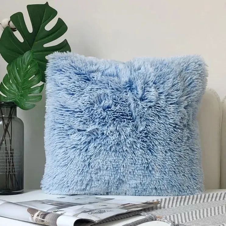 Housse de coussin - Fuzzy (bleu)
