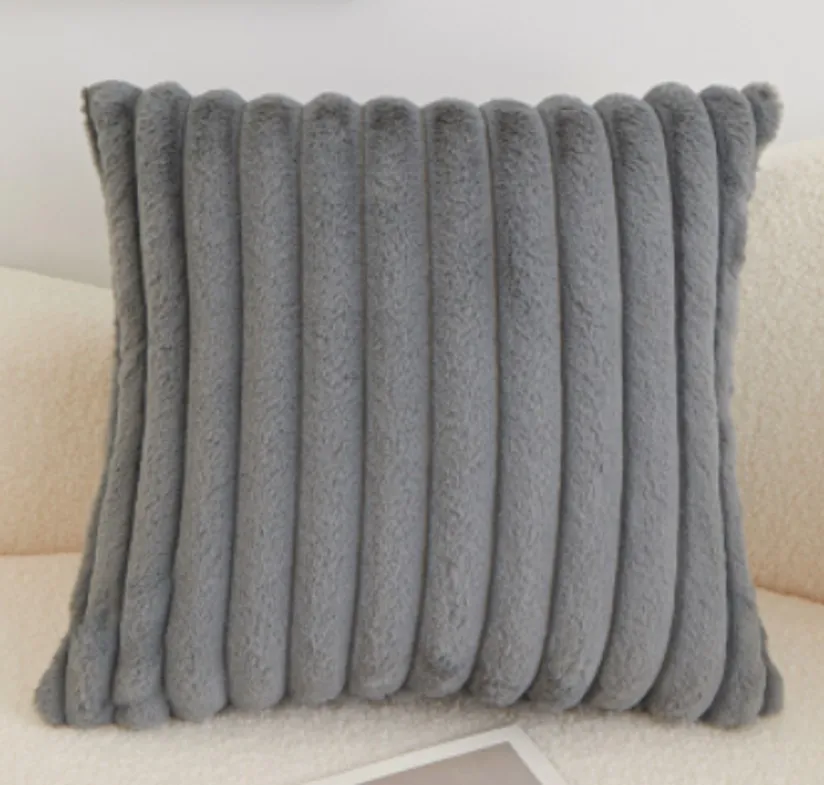 Housse de coussin - Soft stripes (gris)