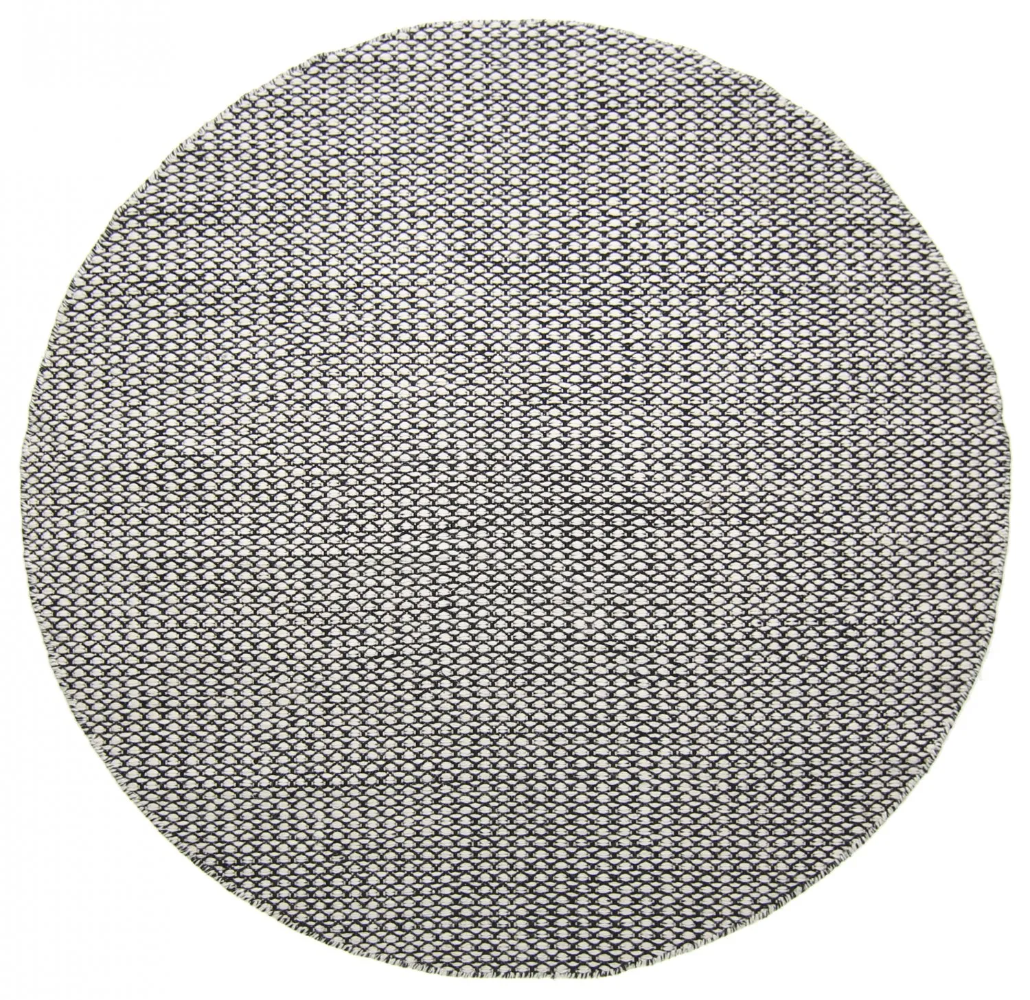 Tapis rond - Delly (noir/blanc)