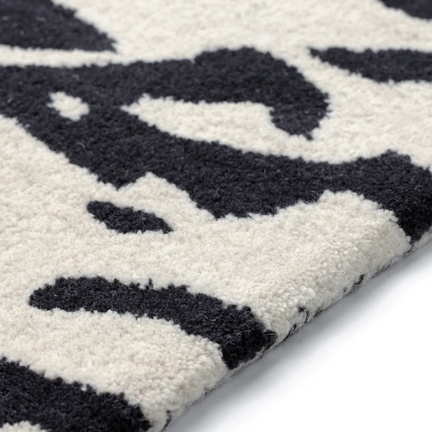 Paillasson - Zebra Tufted Wool Premium (blanc/noir)