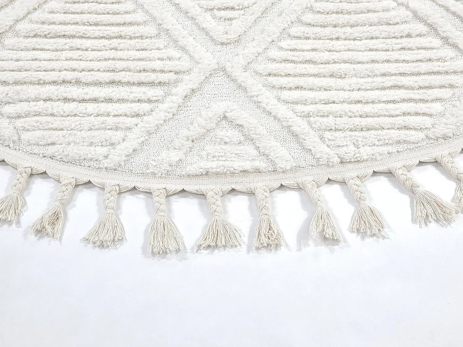 Tapis rond - Dover (blanc cassé)