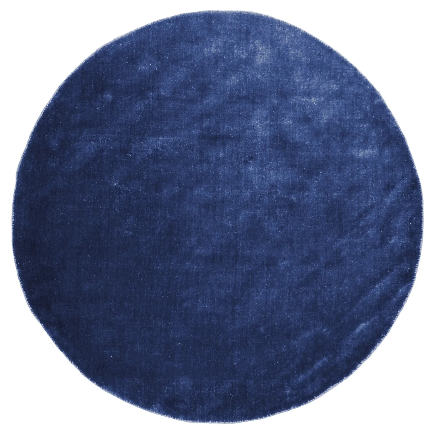 Tapis rond - PET recyclé avec aspect viscose (bleu marine)