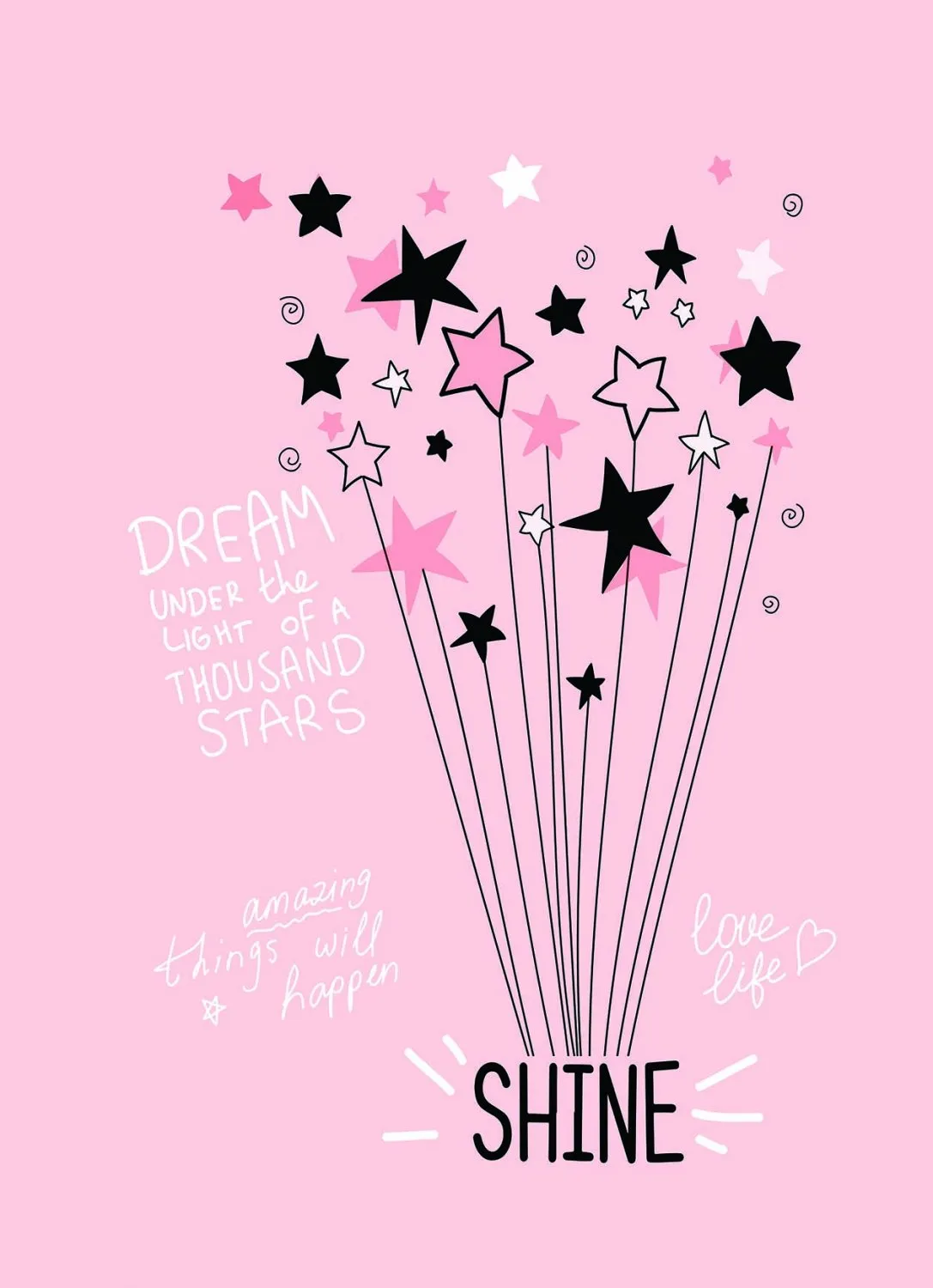 Tapis enfant - Starshine (rose)