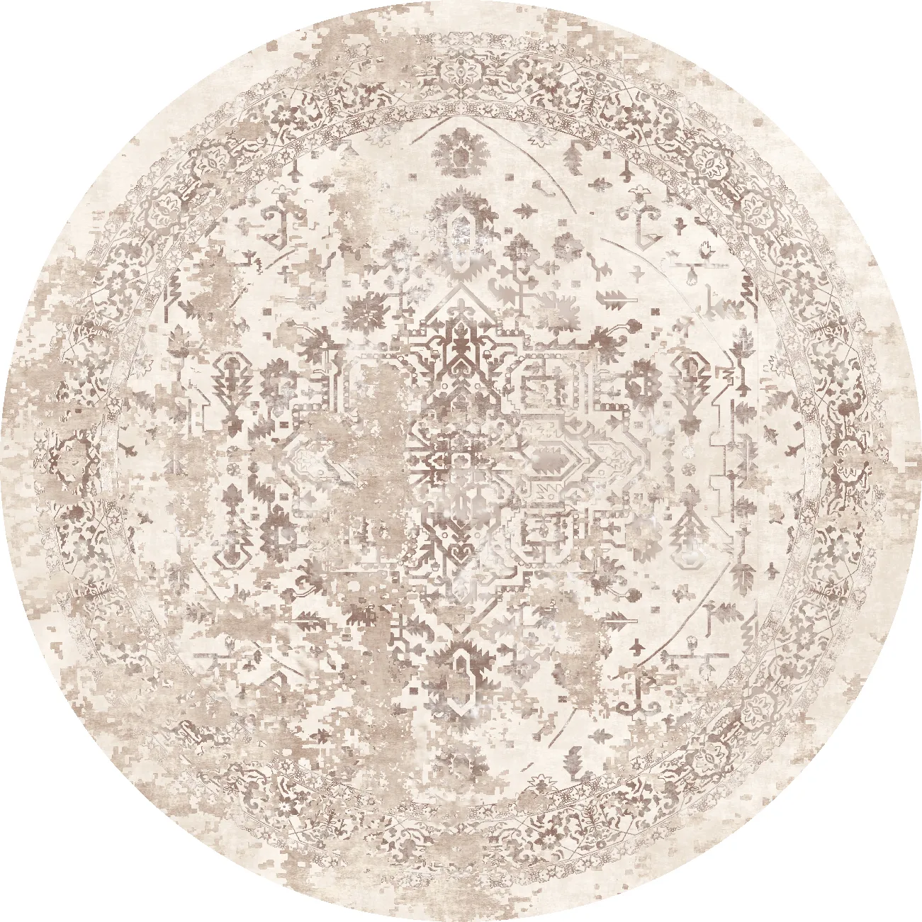 Tapis rond - Mateur (beige)