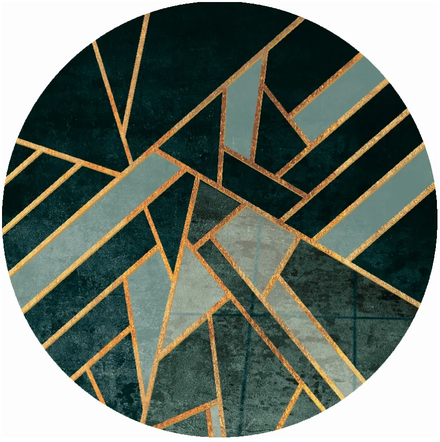 Tapis rond- Amasra (vert)