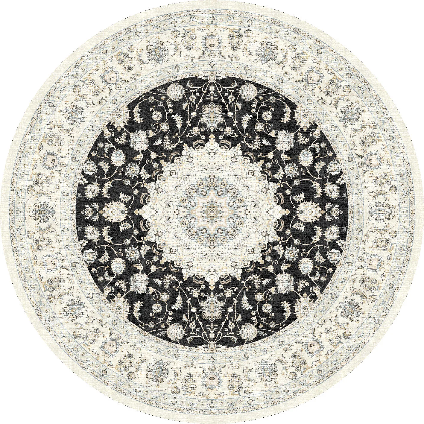 Tapis rond - Arabella (noir)