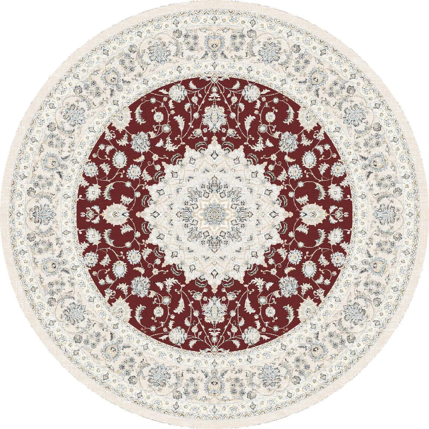 Tapis rond - Arabella (bordeaux)