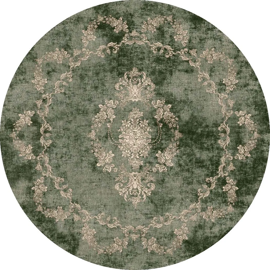 Tapis rond - Taknis (vert)