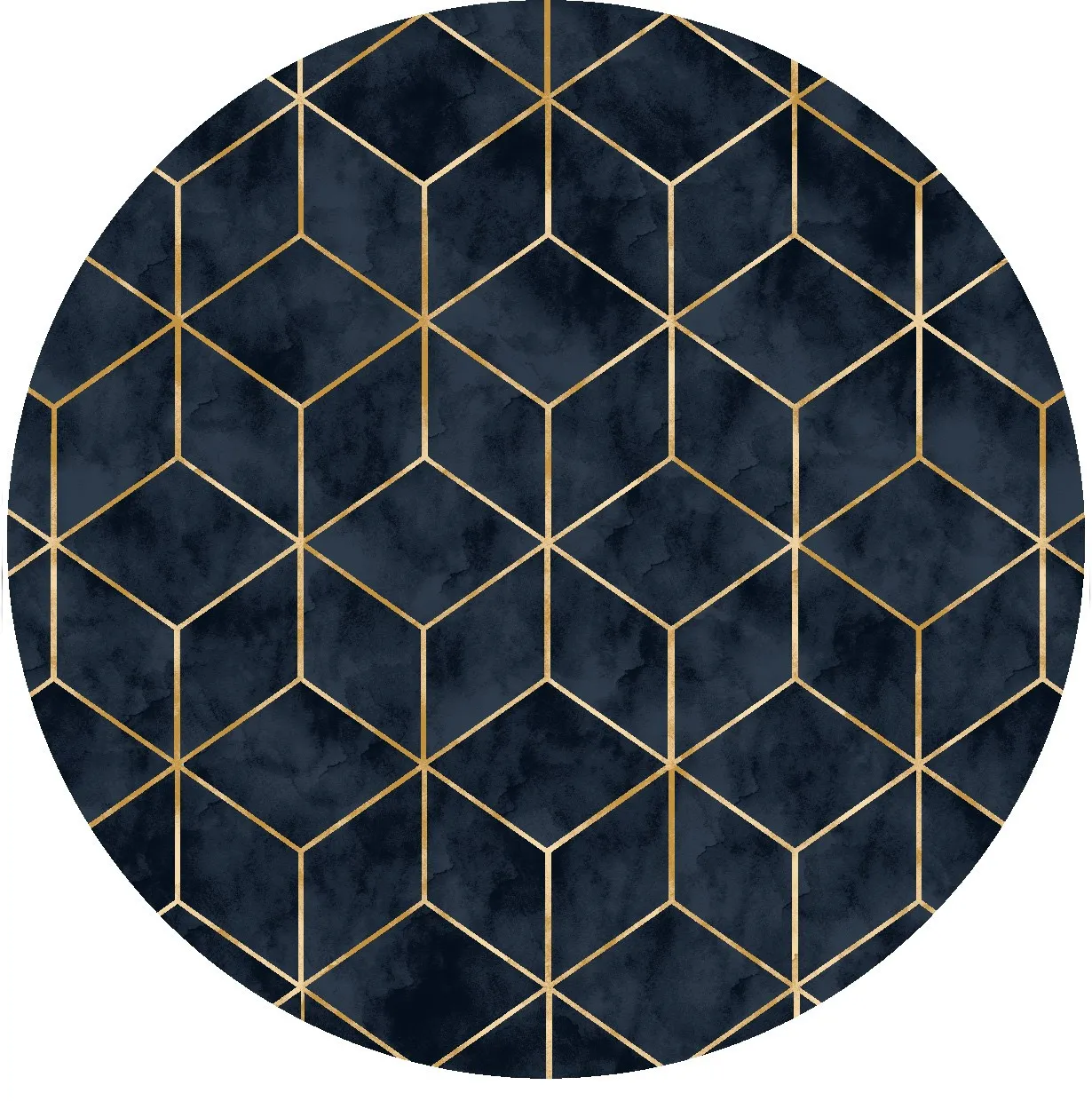 Tapis rond - Remy (bleu foncé)